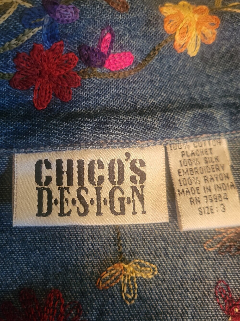 Chico's Vintage Denim Jacket - Picture 7 of 12